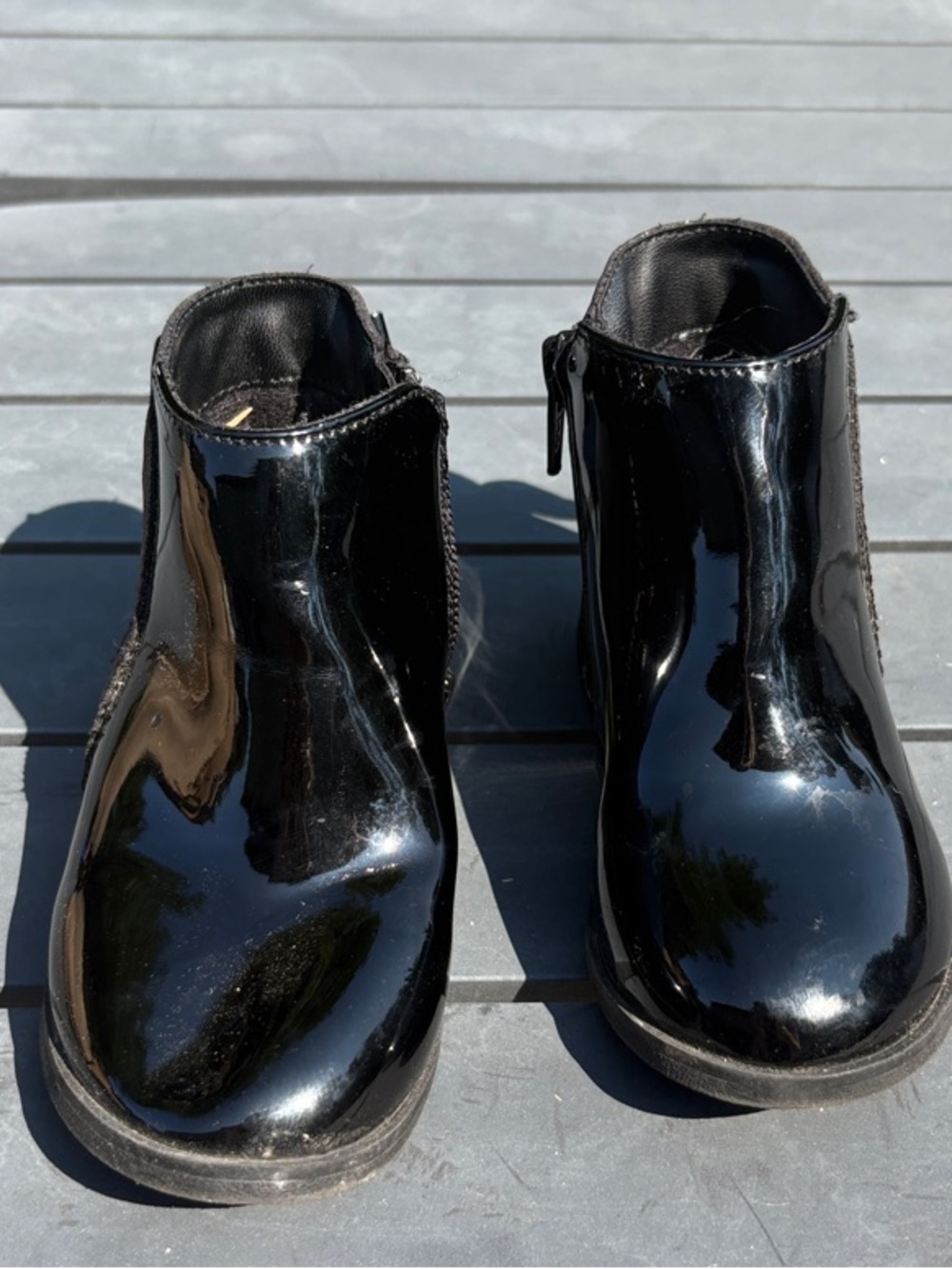 The Children's Place Black Patent Ankle Boots for Kids